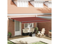 Vidaxl Toldo Retrátil Laranja E Marrom 450 X 300 X 165 Cm