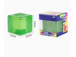 Cubo Anti-stress Verde Squeeze Ball Brinquedo Sensorial Para Ansiedade E Relaxamento, Ideal Para Adultos E Crianças +3