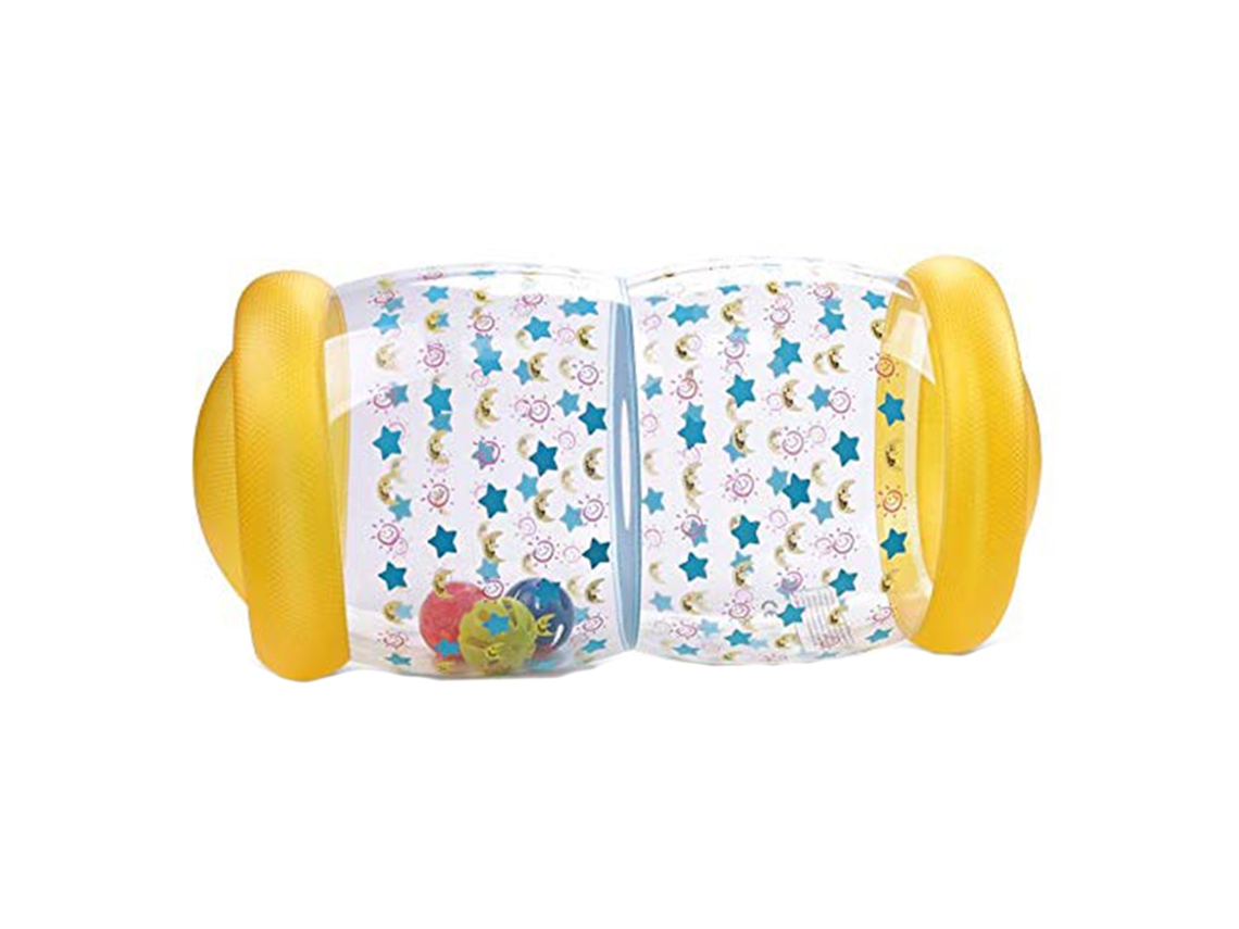 Primerox brinquedo Inflável para Bebê Rastejar com Bola Colorida e Sino Musical Auxiliar de Caminhada