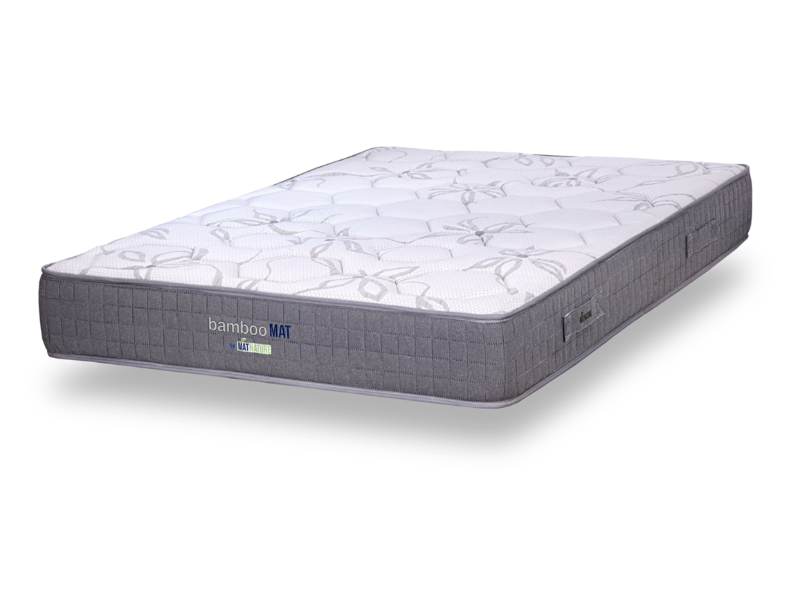 Colchão Viscoelástico MATNATURE Bamboomat Antibacteriano, Antiderrapante e Anti-ácaros (135 x 190 cm)