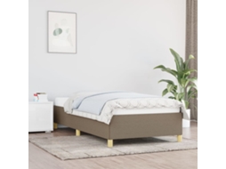 Estrutura Cama Sem Colchão 90x200 Cm Tecido Cinza-acastanhado
