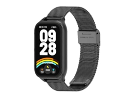 Pulseira Mijobs Com Fivela Milan E Revestimento Metálico Para Xiaomi Smart Band 9 Active / Redmi Band 3