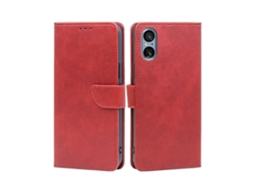 Capa De Celular De Couro Com Fivela E Textura De Bezerro