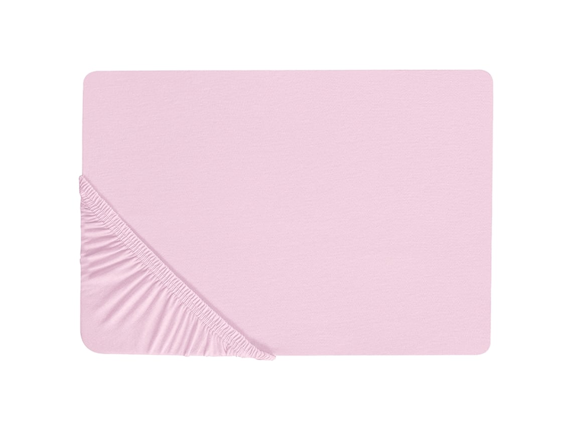 Sábana Beliani Janbu De Algodón Rosa 200x200x30