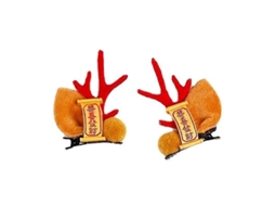 Presilhas De Cabelo De Ano Novo Com Chifres De Rena, Presilha Bico De Pato, Acessório De Cabeça Natalino Fofo Hengjian