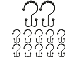 Conjunto De 12 Ganchos Metal Resistentes Para Chuveiro Com Prateleira