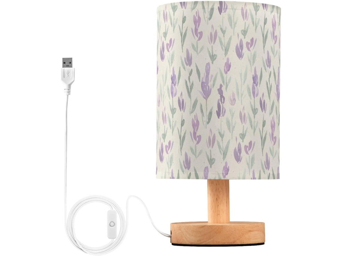Luminária de mesa pequena Juta com formato Flor 13 para Varanda