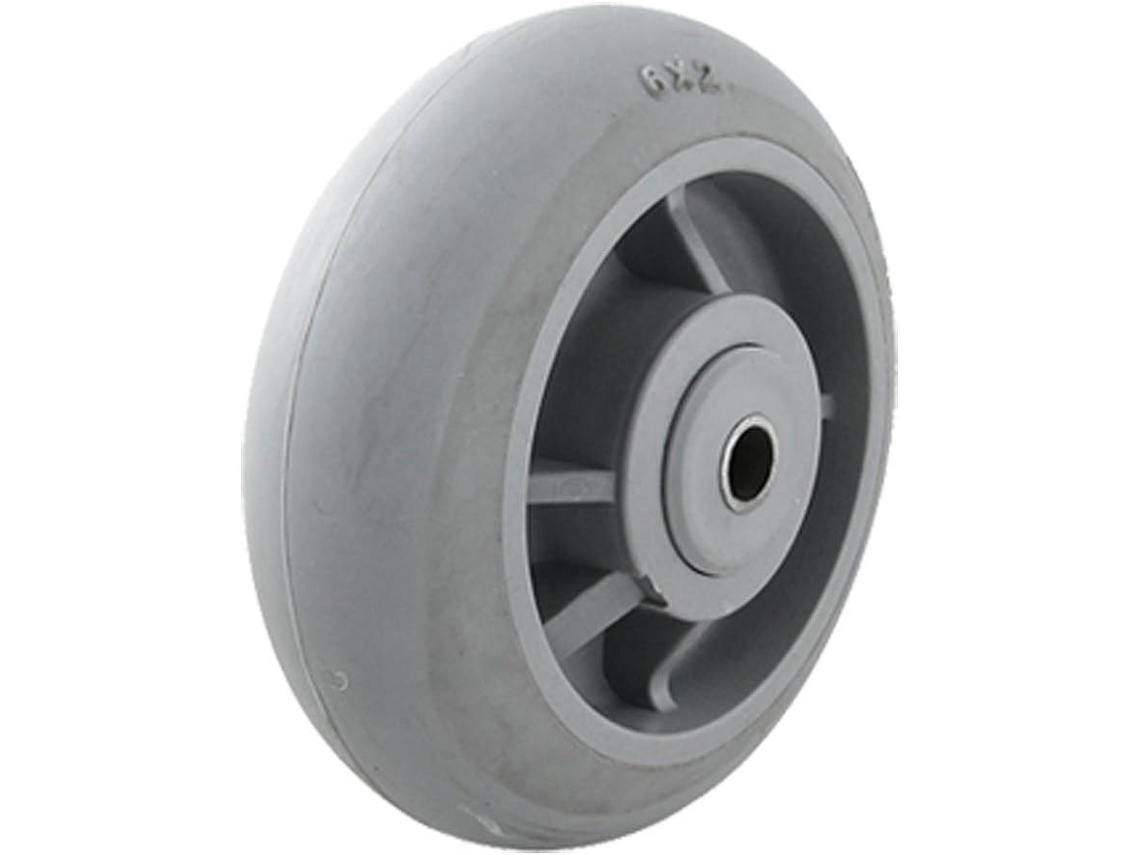 Rodízio Industrial De Borracha Aexit, 6", Cinza, Aexit