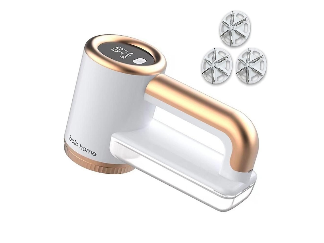 Lurelia Removedor De Fiapos Elétrico Recarregável Com Visor Led Para Roupas, Suéteres E Sofás, Branco E Rosa