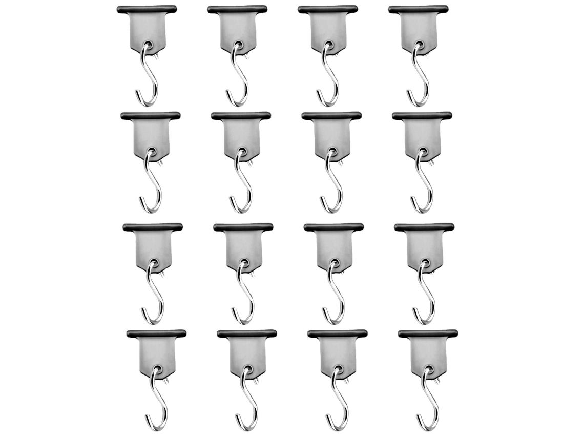 Ganchos Para Barracas De Motorhome, Pacote Com 16 Unidades Silver