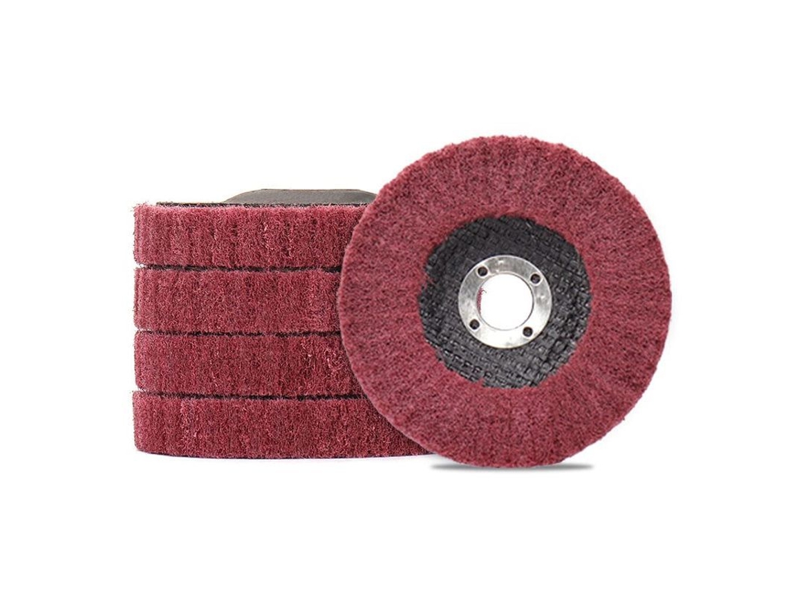 Disco De Lamas De Fibra De Nylon 100mm 320 Para Esmeril Angular Pulido Desbaste Rústico Madera Metal