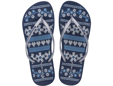 Chinelos De Mulher Copacabana Praia Pvc Azul (37)