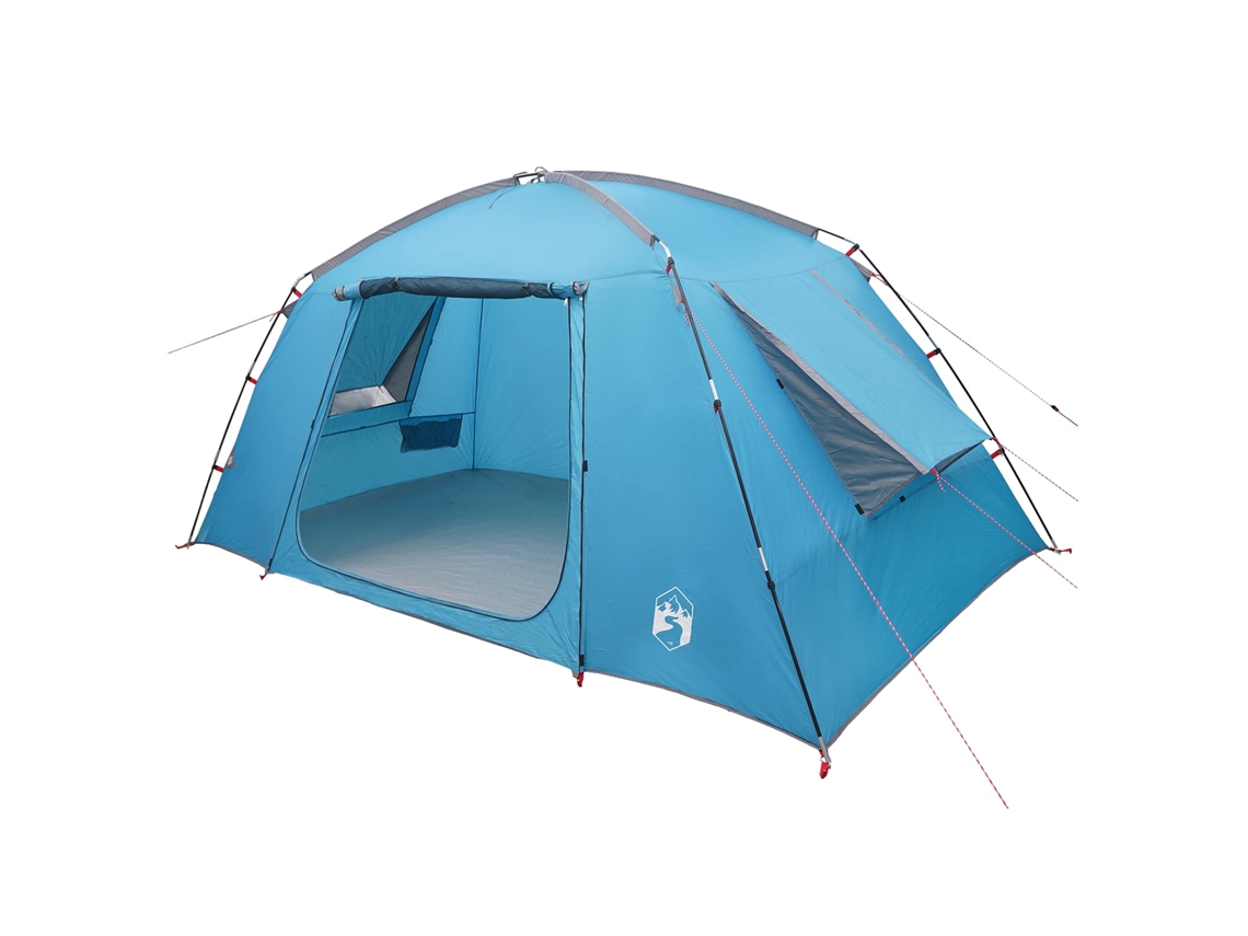 Conjunto 1 Barraca De Cabana Ao Ar Livre Vidaxl Azul Poliéster (400 X 210 X 180 Cm)