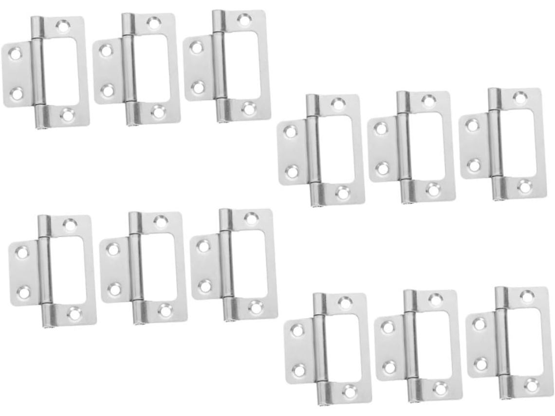 Conjunto De 12 Dobradiças Silenciosas Em Aço Inoxidável Para