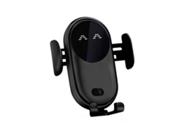 Soporte de teléfono para coche con carga inalámbrica rápida, sensor automático, universal, negro, 1 pieza | S/MARCA