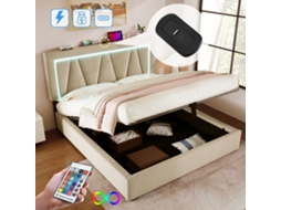 Cama 160x200 Com Led Usb-c E Arrumação