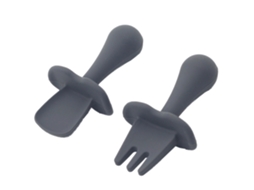 Utensílios para Bebés e Crianças para Auto-Alimentação Conjunto de Colher e Garfo para Desmame Guiado NEVEANCE
