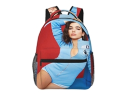 Mochila Estudantil Dua Lipa G59, Leve E Resistente, Impermeável E Com Alça De Ombro Ajustável H59