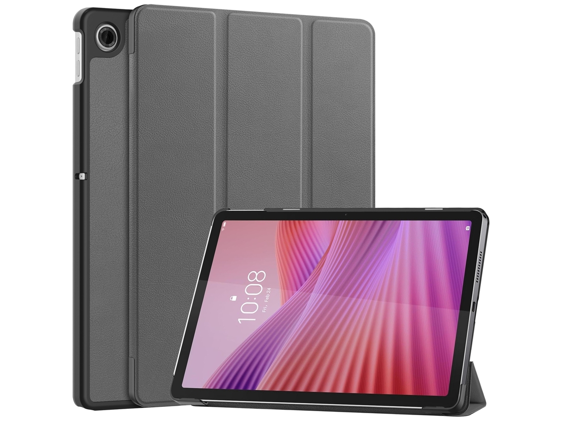 Elysve Capa Para Tablet Para Lenovo Tab K10 2ª Geração De Material Pu Premium Cinza (tab 311fu), 10,1 Polegadas