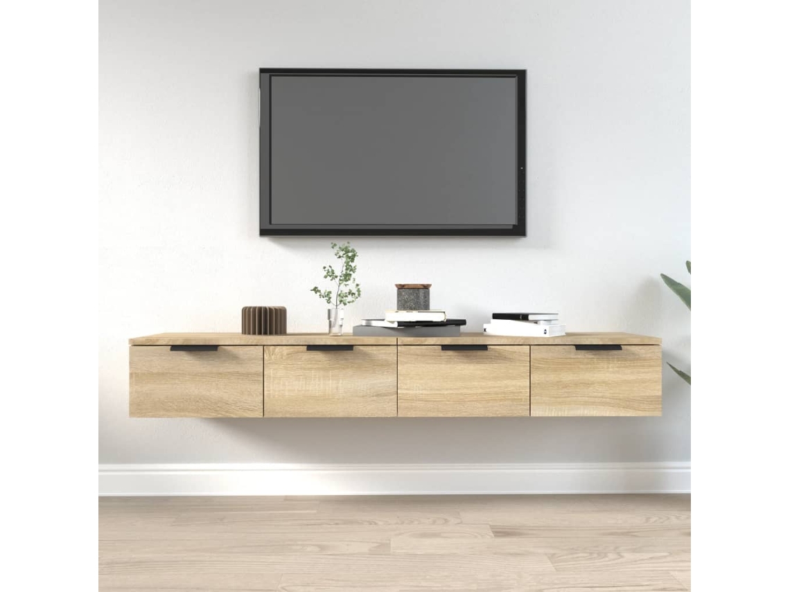 Vidaxl Armários Parede 2pcs 68x30x20 Cm Derivados Madeira Sonoma