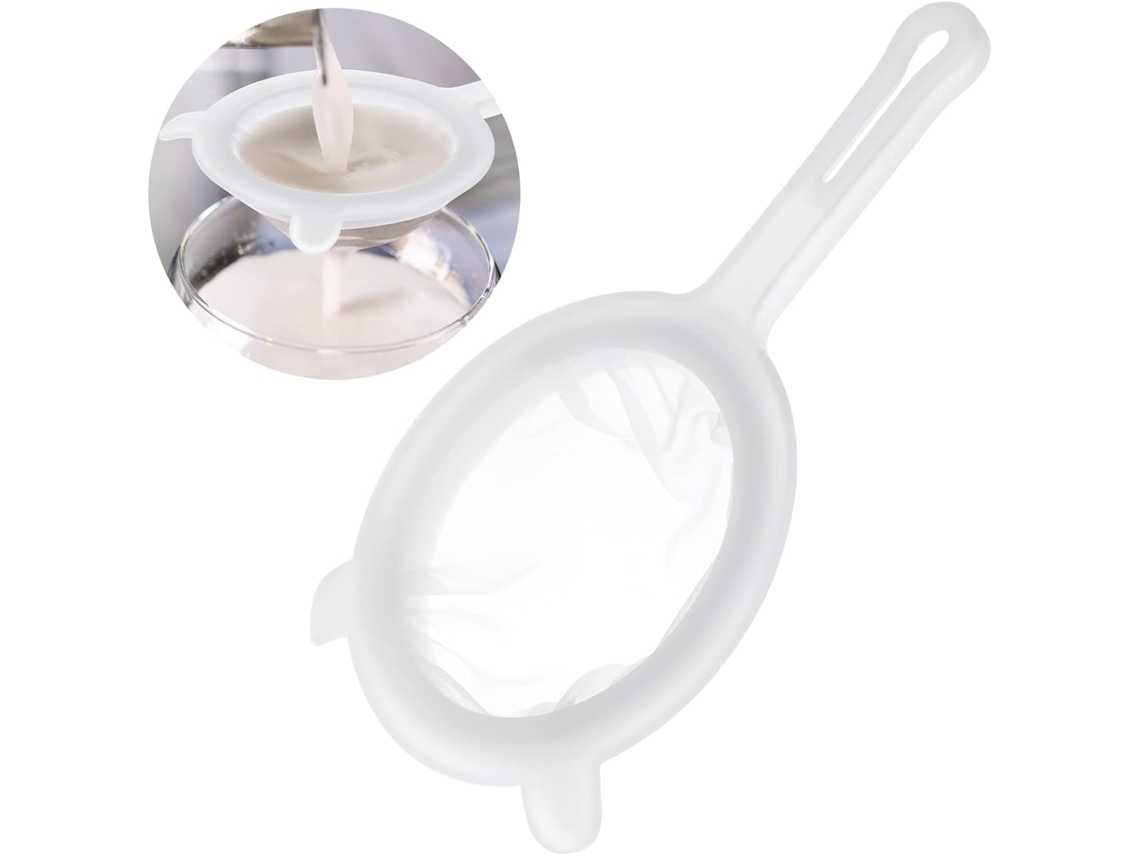Peneira De Malha Nylon Ultrafina Para Cozinha, De Plástico Com Cabo, 13 Cm, 200 Mesh