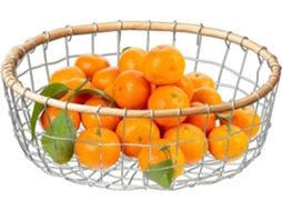 Fruteira De Arame, Fruteira De Metal, Fruteira De Metal Retrô Trançada À Mão | Tigela De Legumes Tra Gokoco