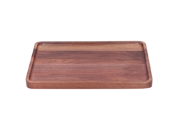 Prato de Madeira de Noz para Frutas, Sobremesas e Churrasco 34x23x2cm