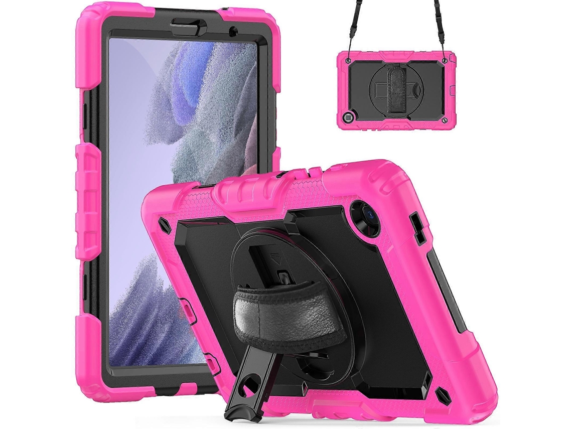 Capa de silicone híbrida WeBake com alça de ombro para Samsung Galaxy Tab A7 Lite T220