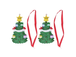 Conjunto de 2 Ornamentos de Natal em Resina com Ilustração Pintada LAXISCREED