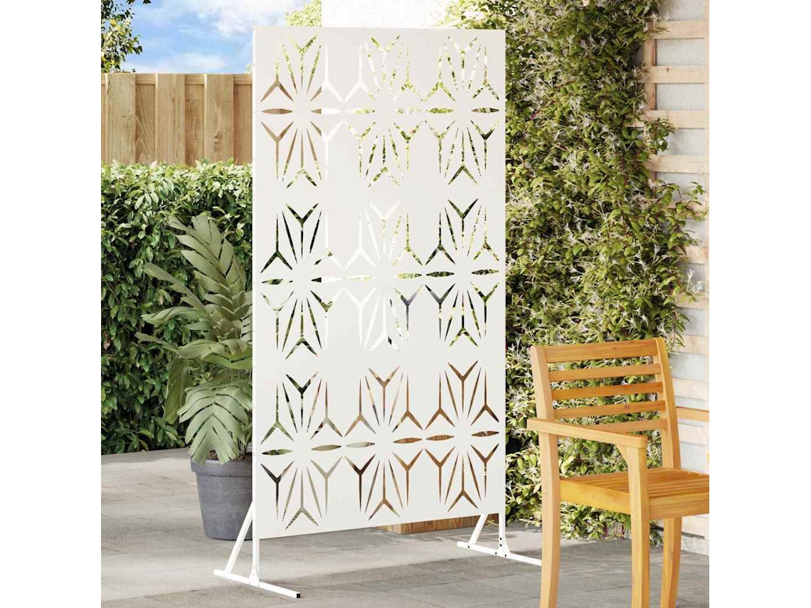 Vidaxl Protetor De Privacidade 100 X 50 X 180 Cm Aço Branco