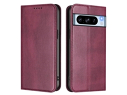 Capa Tipo Carteira Para Google Pixel 8 Pro Com Textura Retrô E Bloqueio Rfid Em Couro