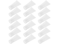 Ciieeo Pacote Com 50 Tubos Cosméticos Recarregáveis De Plástico Pe Branco Macio, 30ml, Leves E