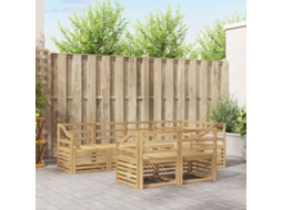 Vidaxl Conjunto De Sofás Para Exterior 7 Unid. Branco
