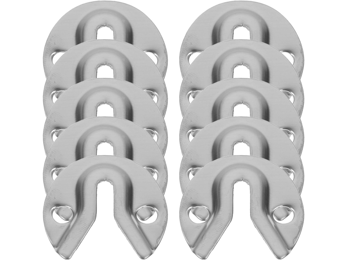 Conjunto De 30 Ganchos Para Quadros Em Aço Inoxidável Prateado Com Formato De Fechadura.