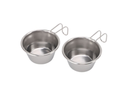 Copos de Camping Mini Aço Inox Empilháveis com Alça 2 Unidades