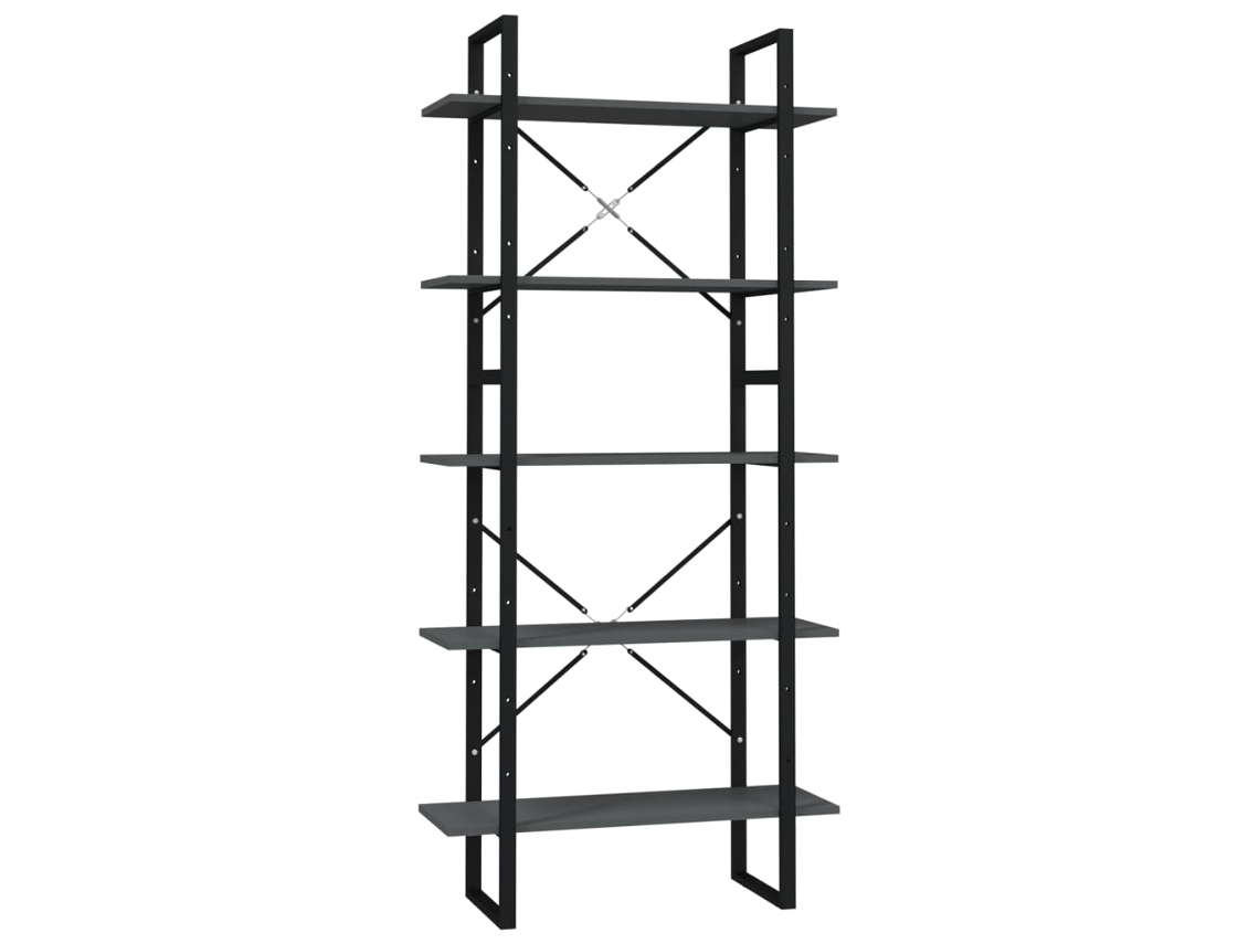 Book Cabinet, Book Cabinets Vidaxl Cinzeto Madeira Processada (n/a)