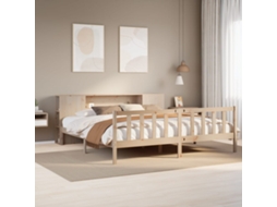 Cama Com Estante Sem Colchão 180x200 Cm Pinho Maciço