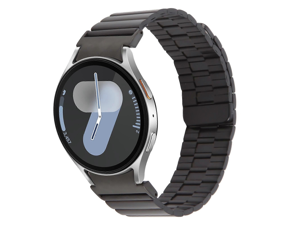 Pulseira De Metal Com Fecho Magnético De Bambu Para Samsung Galaxy Watch 7 / 6 / 5 / 4