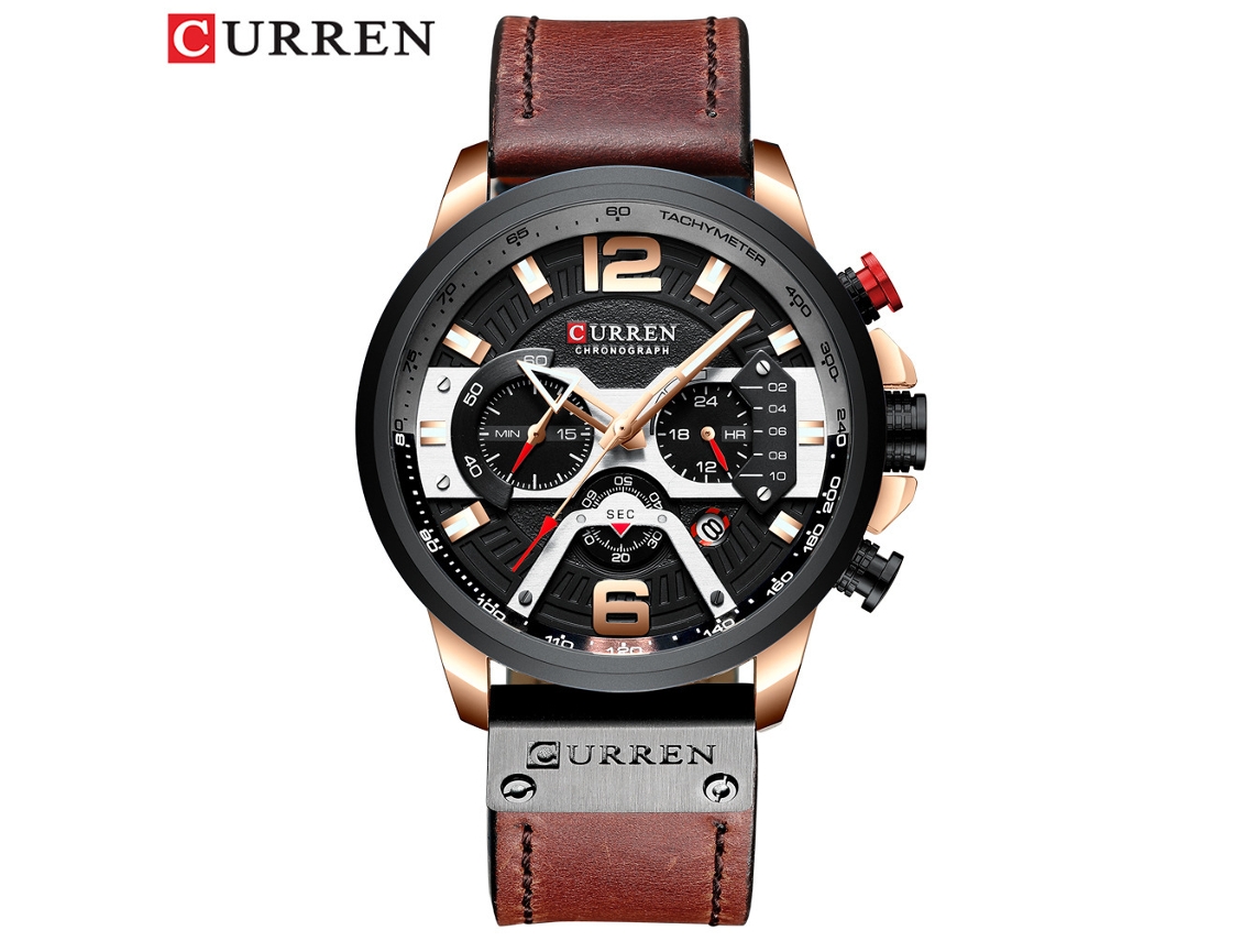 Relógio Masculino Casual, Estilo Mecânico, Esqueletizado, Quartzo, Pulseira de Aço, Luminoso MDUG (preto)