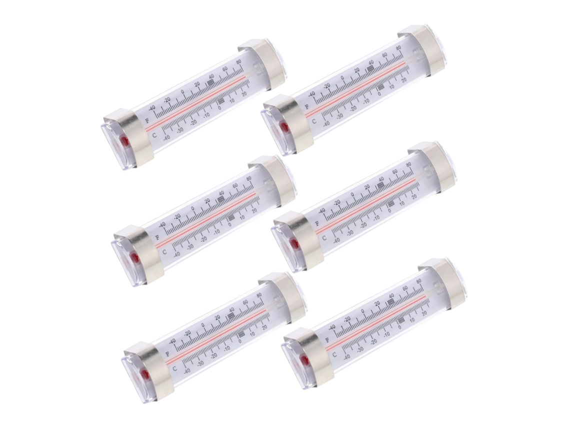 Lurelia Termómetro Para Frigorífico, 6 Unidades, Para Frigorífico E Congelador, Alta Precisão, Memória Máx./mín., Uso Comercial