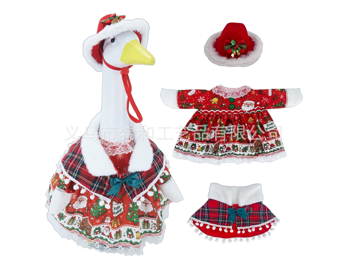 Laxiscreed Adereço De Natal Com Roupa De Ganso De 23 Polegadas Para Decoração De Halloween E Festas