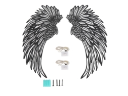 Laxiscreed Decoração De Parede Com Asas De Anjo De Metal E Luz Quente Para Escritório