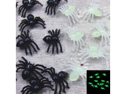 Mali 50 Pequenos Brinquedos de Aranha de Plástico para Brincadeiras Festas Halloween Decorativos