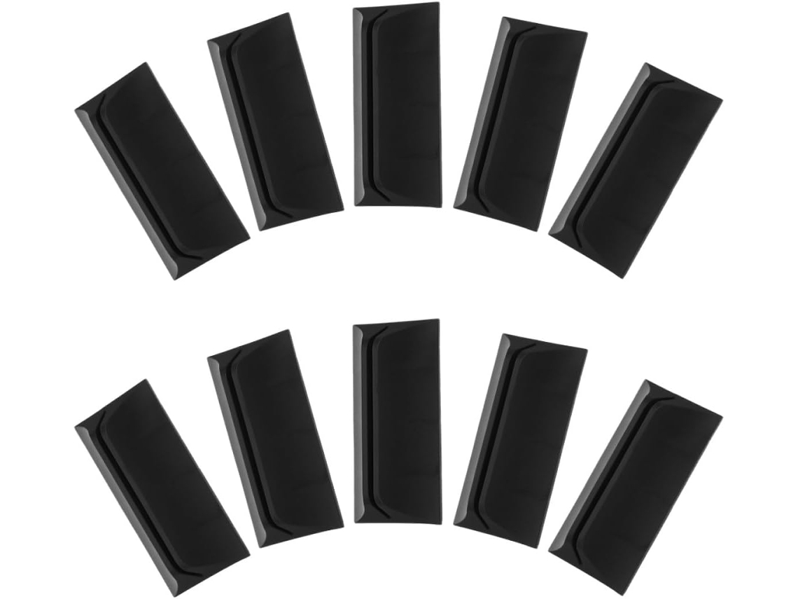Clipes de fixação ajustáveis Luxshiny para divisórias de mesa, suportes para divisórias de vidro, base de plástico Preta, 10 peças.