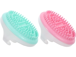 Conjunto De 2 Escovas Massagem Corporal Rosa Anti Verde, Escova Especial Para Emagrecimento Feminina Com Cabo Ergonômico