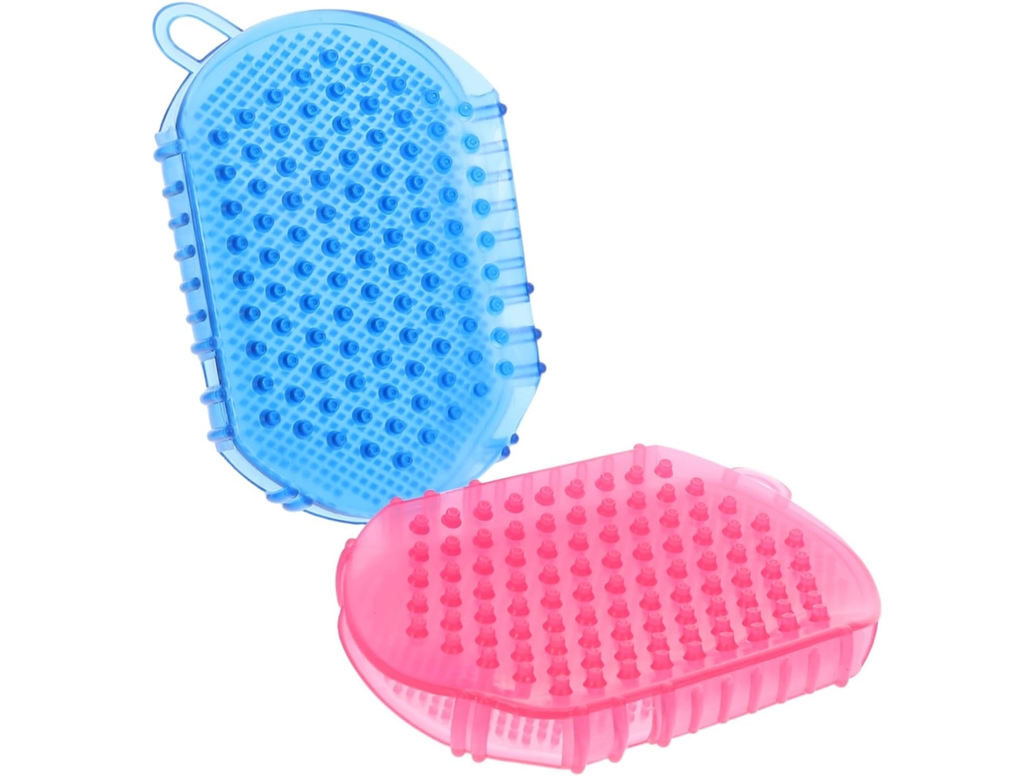 Escova De Massagem Em Pvc De 2 Peças Para Banho E Ferramenta Simples De Circulação Corporal