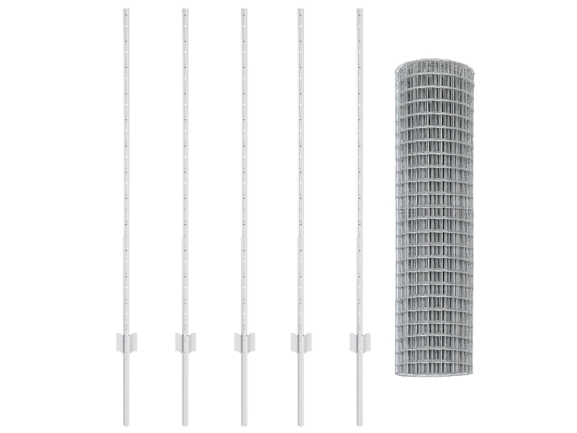 Conjunto 1 Barreira Externa Vidaxl Prateado Aço (10 X 1,2 M)
