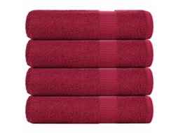 Shower Towel, Shower Towels Vidaxl Vermelho Algodão (70 X 140 Cm)