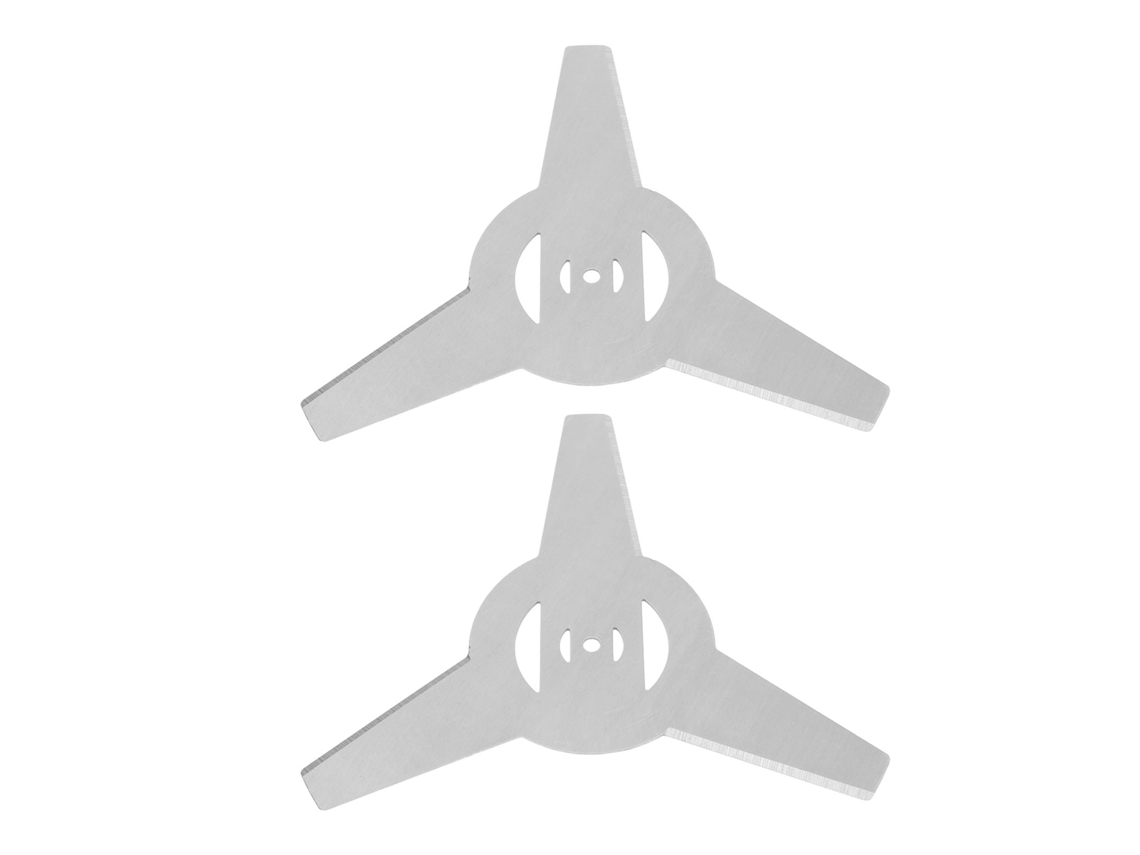 2pcs Lâmina de Cortador de Grama 3 Dentes Aço Inoxidável Anti enrolamento 20cm | S/MARCA