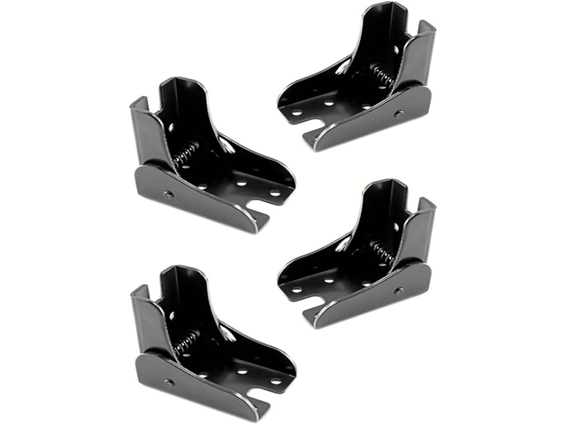 Conjunto De 4 Peças Dobradiças Para Mesa E Cadeira, Suporte Para Fixação, Acessórios De Ferragens Preto